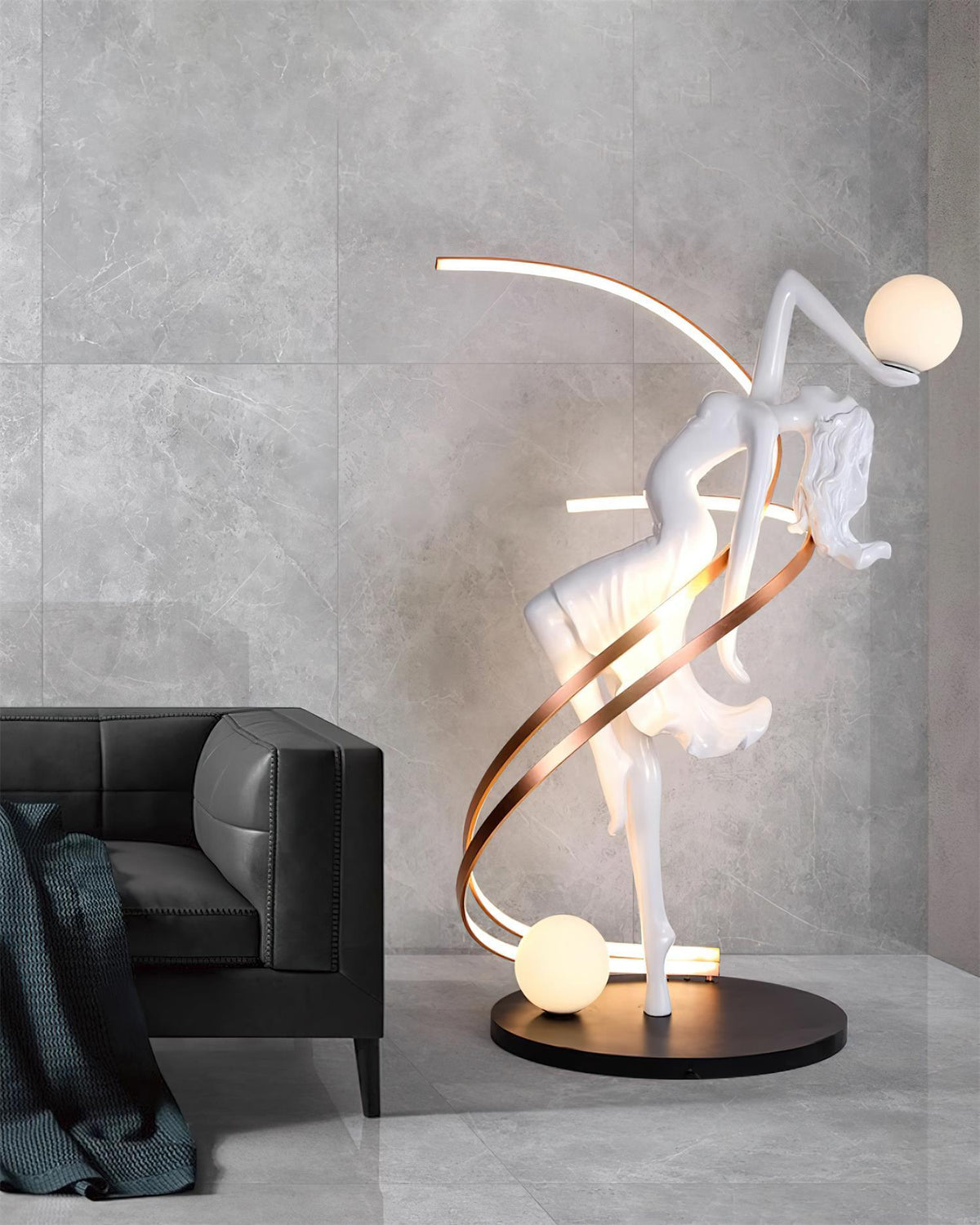 Mirorelia Floor Lamp Goddess Statue Elegant
