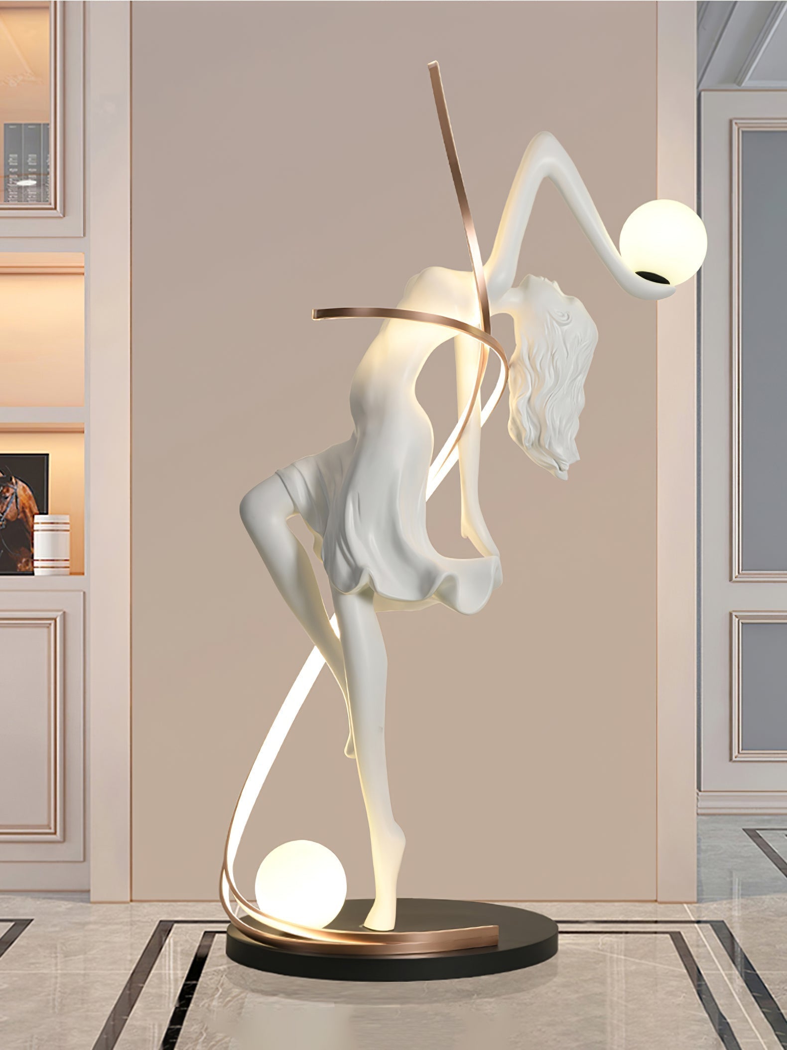 Mirorelia Floor Lamp Goddess Statue Elegant