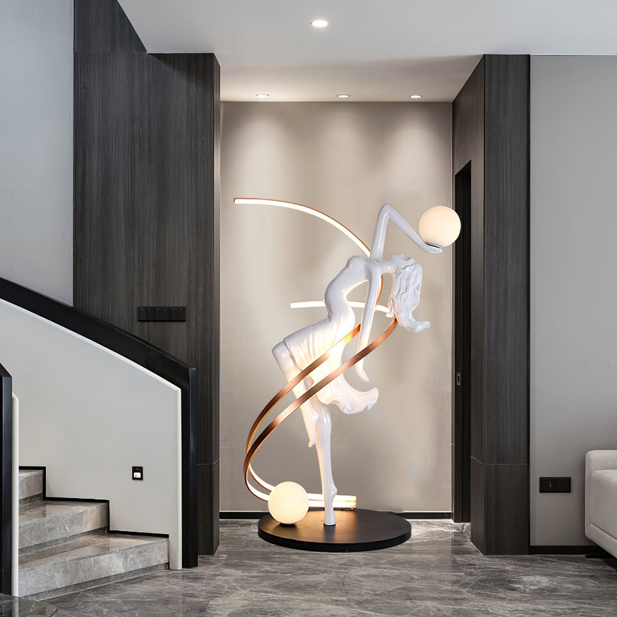 Mirorelia Floor Lamp Goddess Statue Elegant