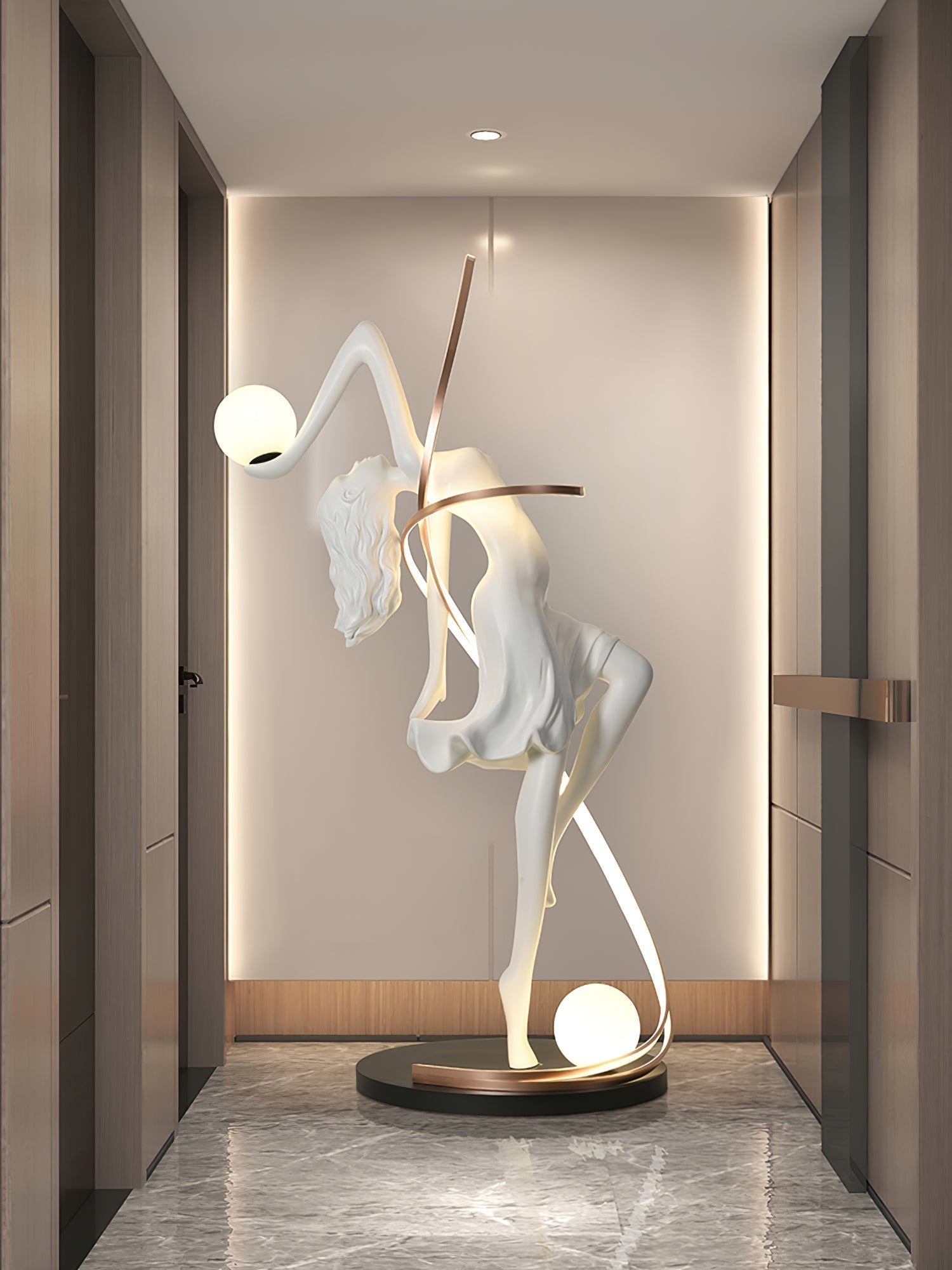 Mirorelia Floor Lamp Goddess Statue Elegant