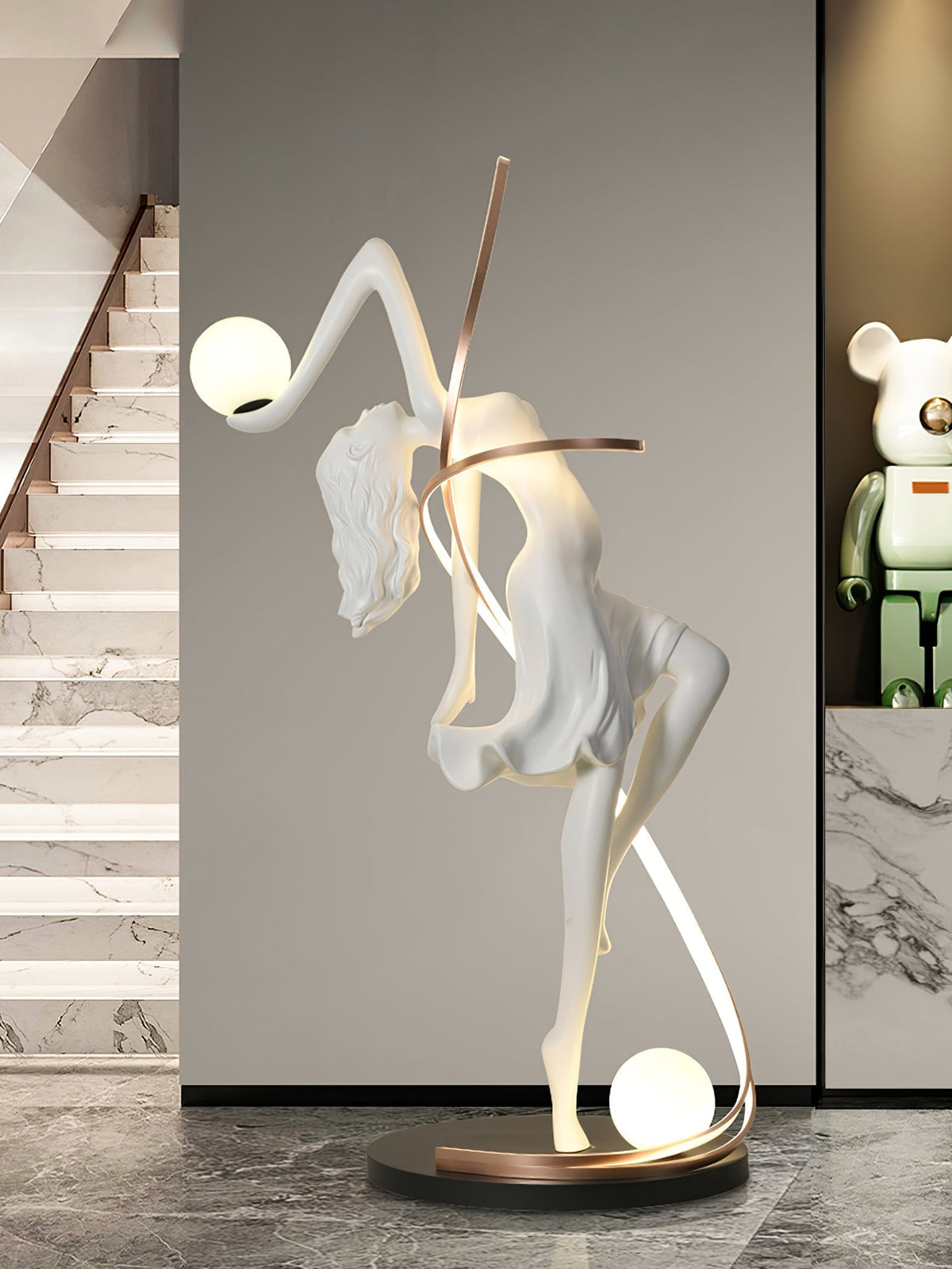Mirorelia Floor Lamp Goddess Statue Elegant