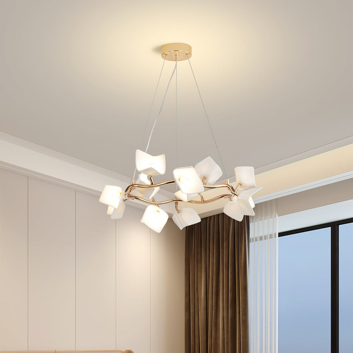 Arthearae Postmodern Luxury Flora Ceramics Chandelier