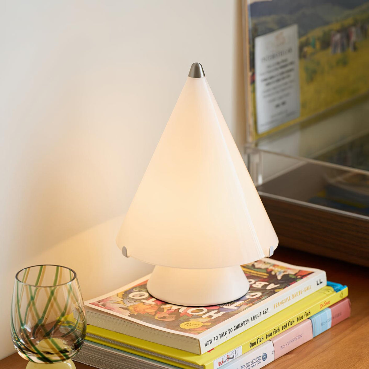 Lrtvin Minimalist Glass Table Lamp