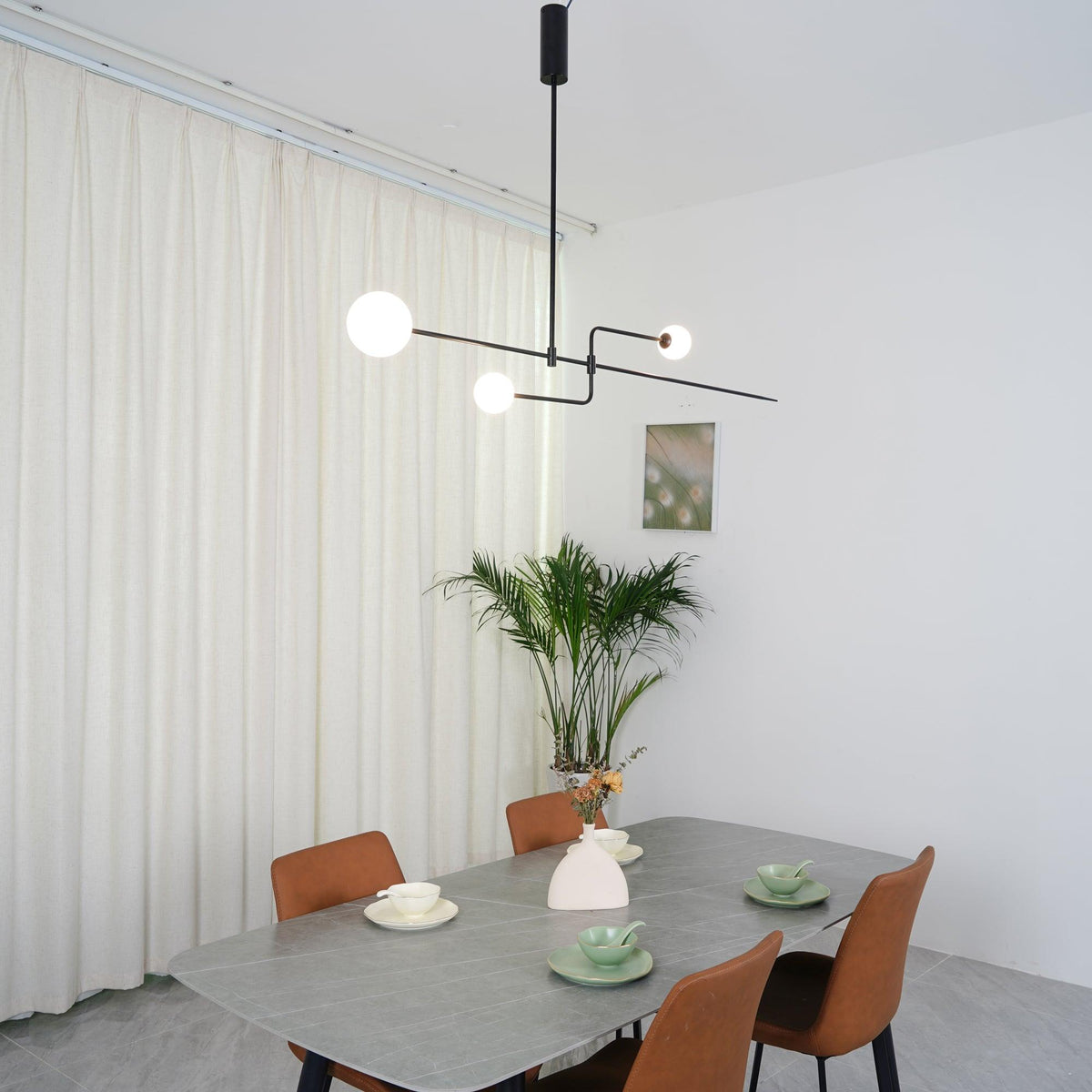 Viraiseon Chandelier Mobile Black Minimalist