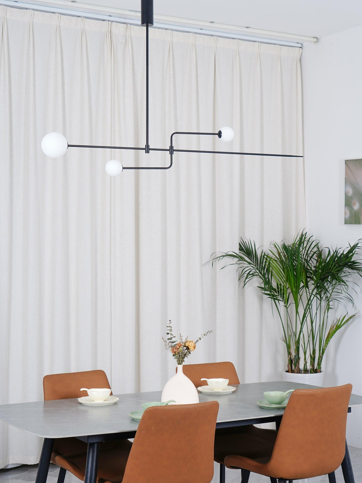 Viraiseon Chandelier Mobile Black Minimalist