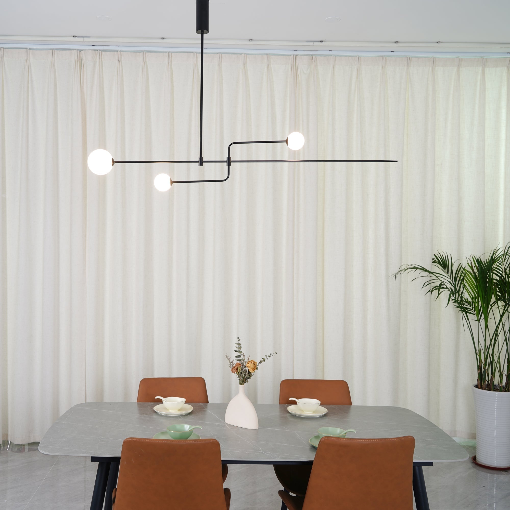 Viraiseon Chandelier Mobile Black Minimalist