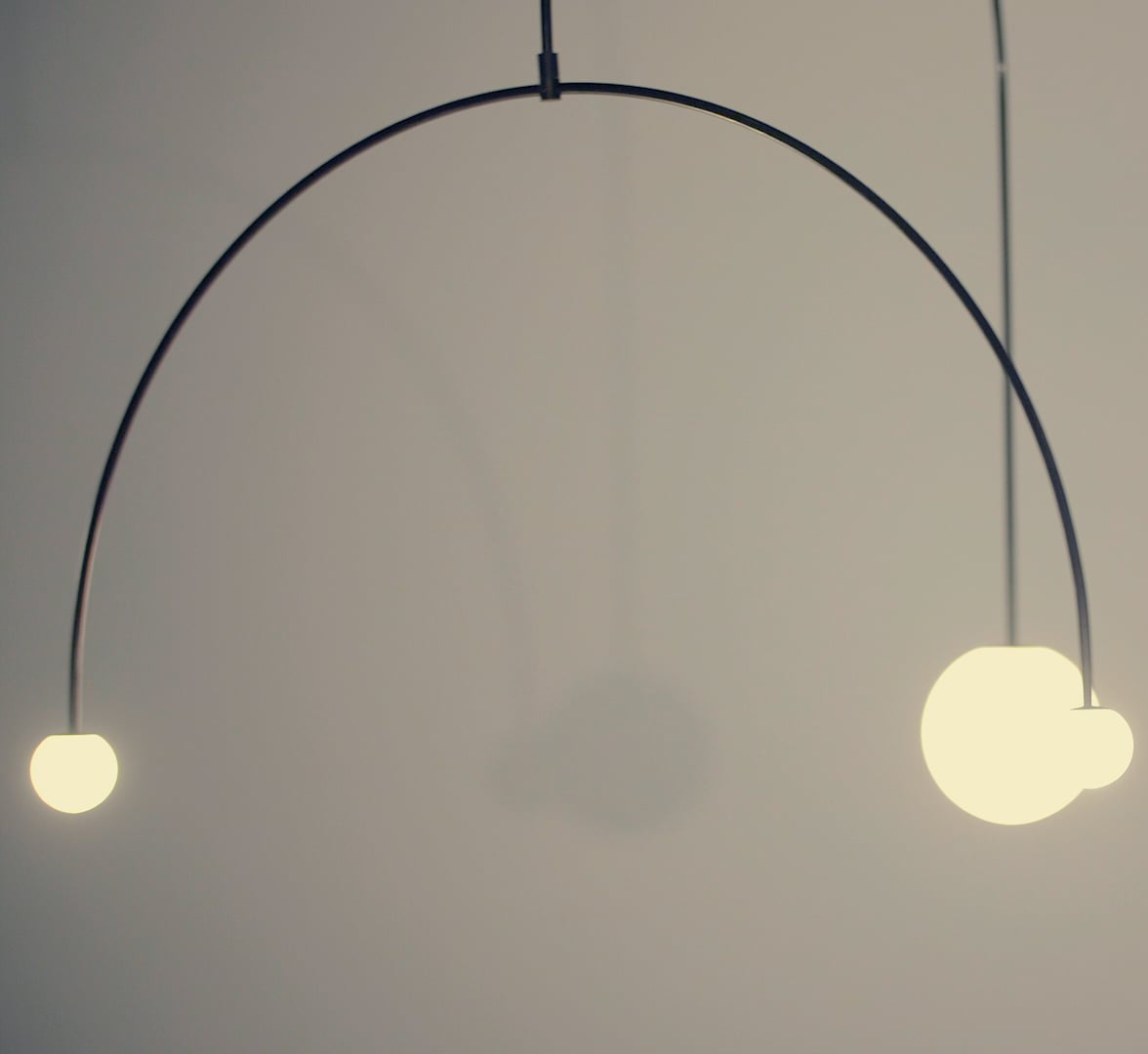 Viraiseon Chandelier Mobile Black Minimalist