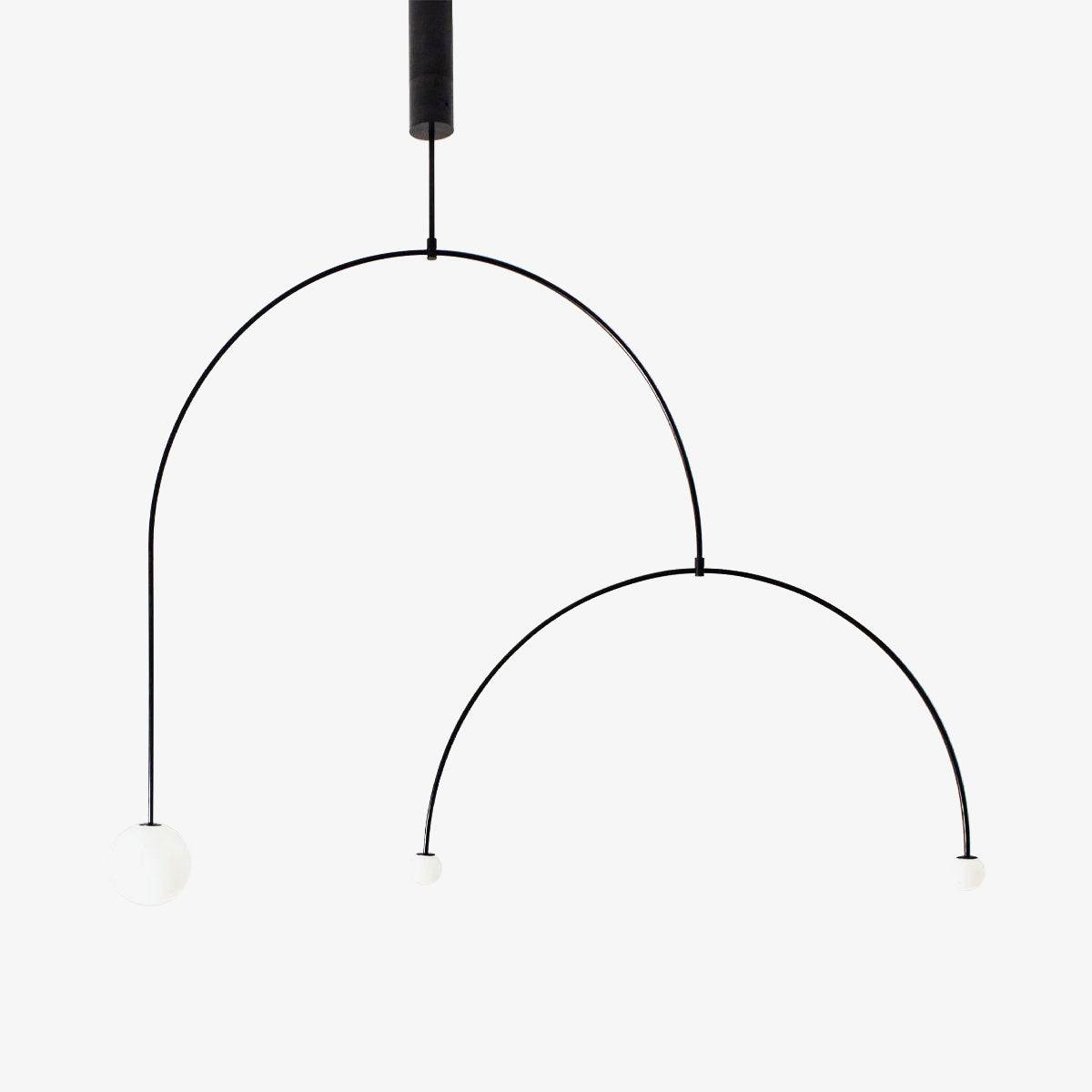 Viraiseon Chandelier Mobile Black Minimalist