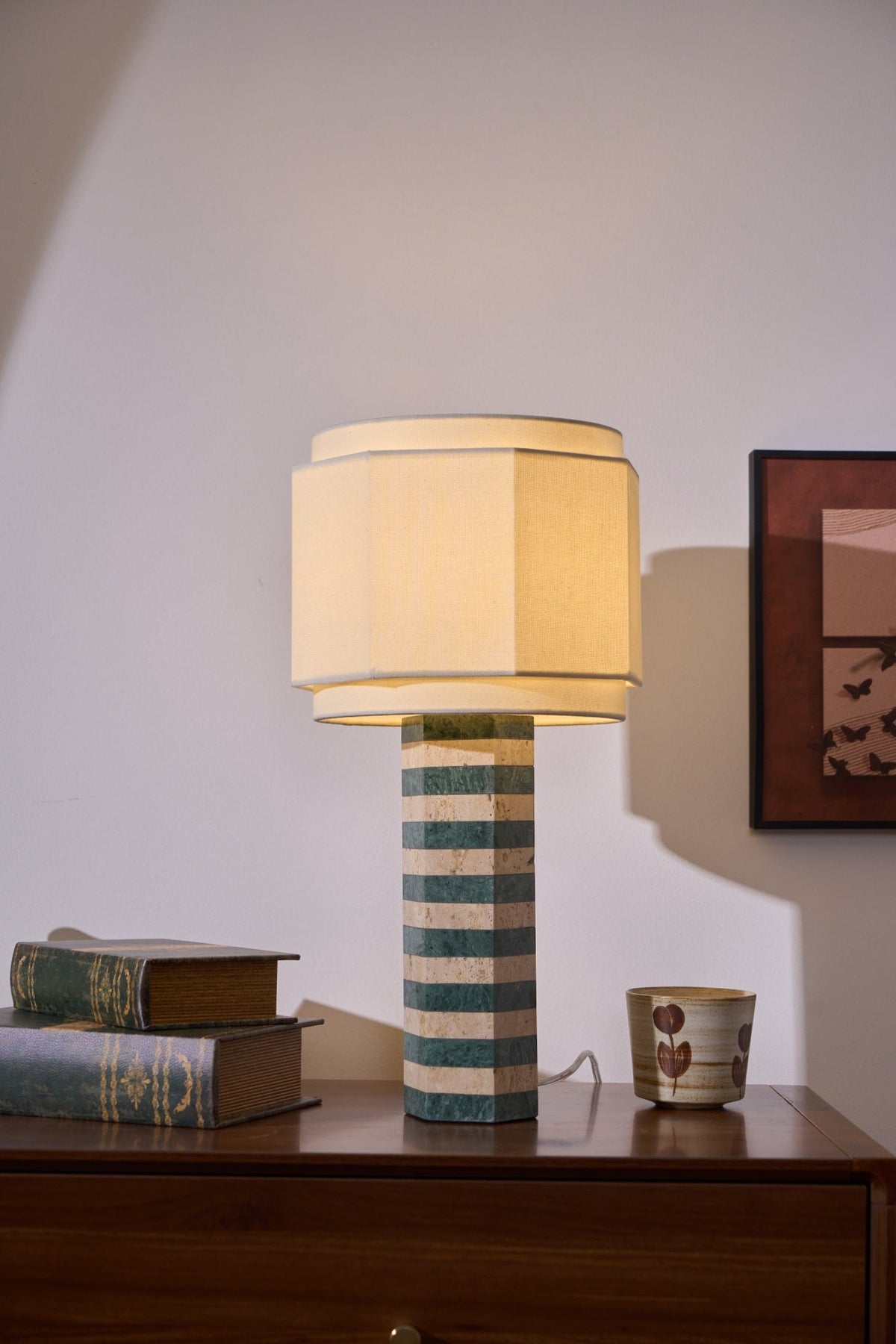 Stripes Fabric Table Lamp