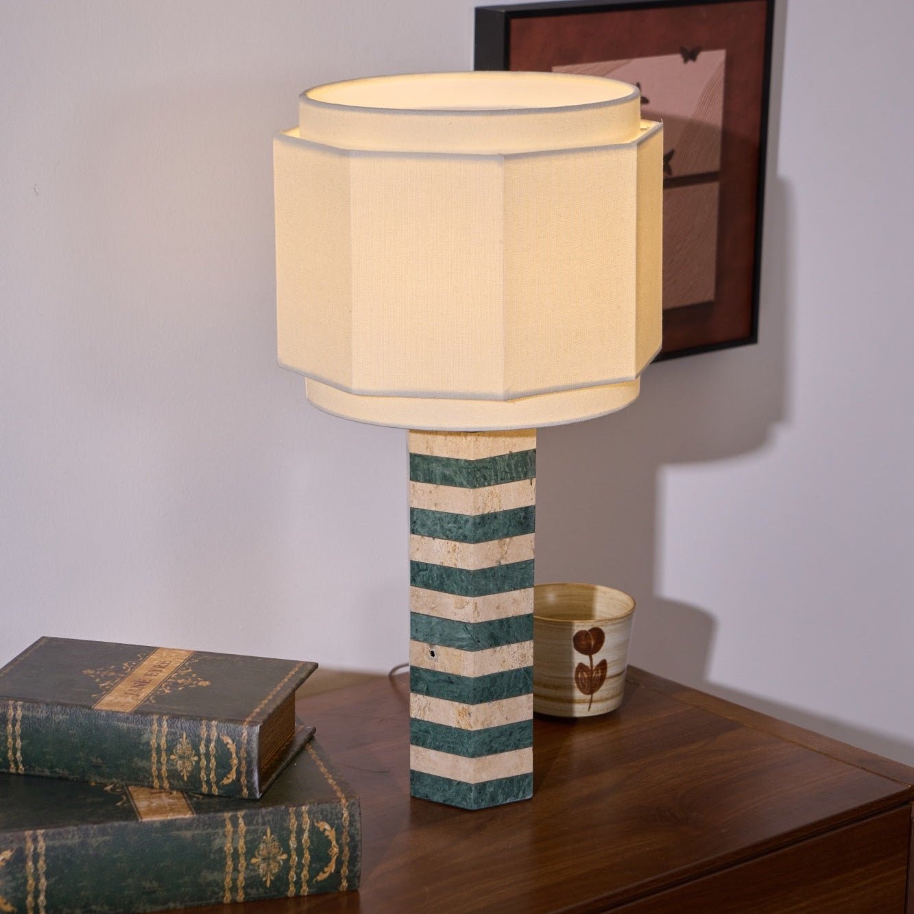 Stripes Fabric Table Lamp