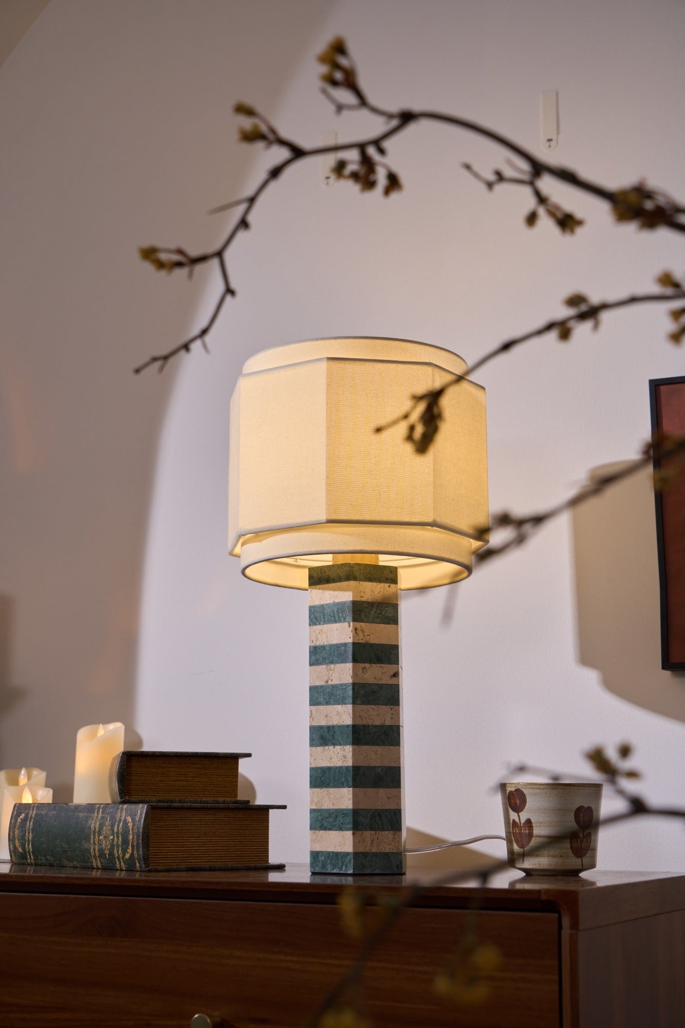 Stripes Fabric Table Lamp