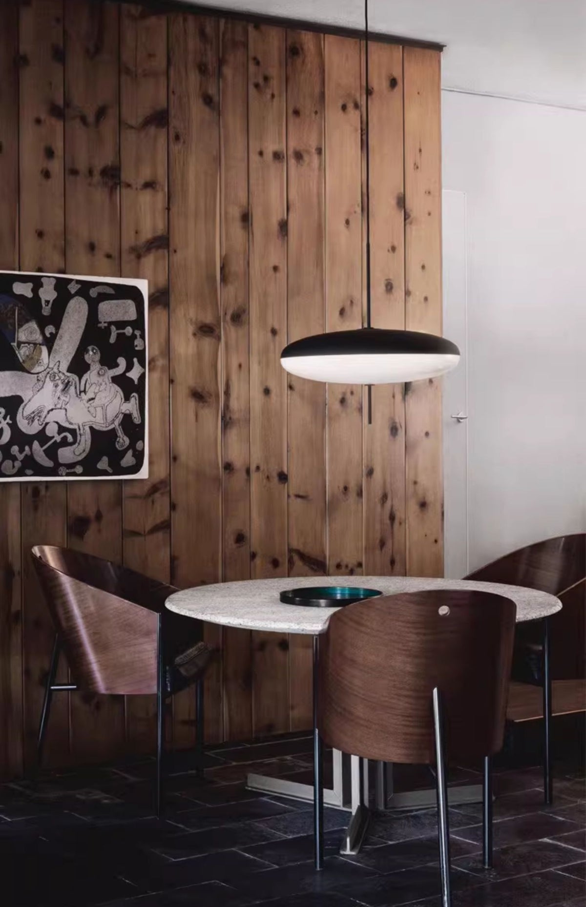 Rivaniella Pendant Lamp Joined Black-Painted for Living Room