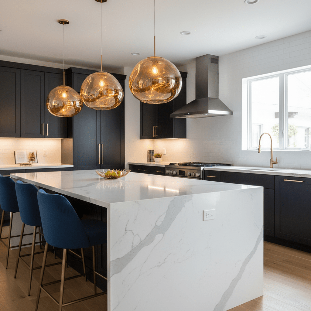 Roseview Travertine Pendant Light
