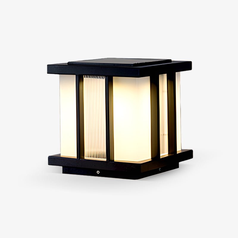 Rild Modern Cube Glass Solar Outdoor Light