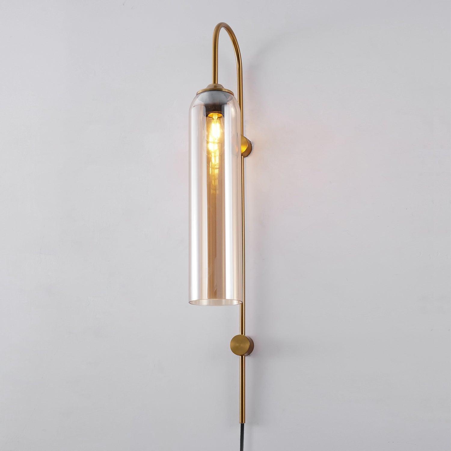 Conrad Modern Glass Plug-In Wall Lamp