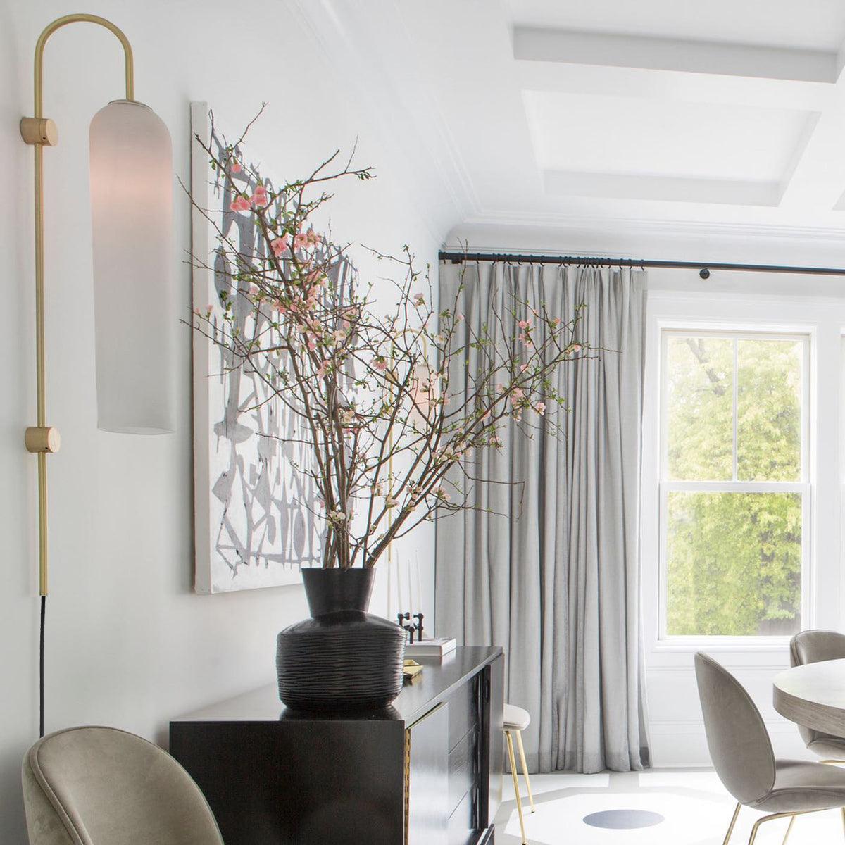 Conrad Modern Glass Plug-In Wall Lamp