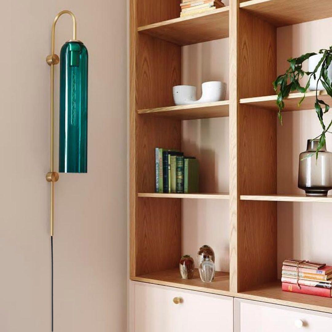 Conrad Modern Glass Plug-In Wall Lamp