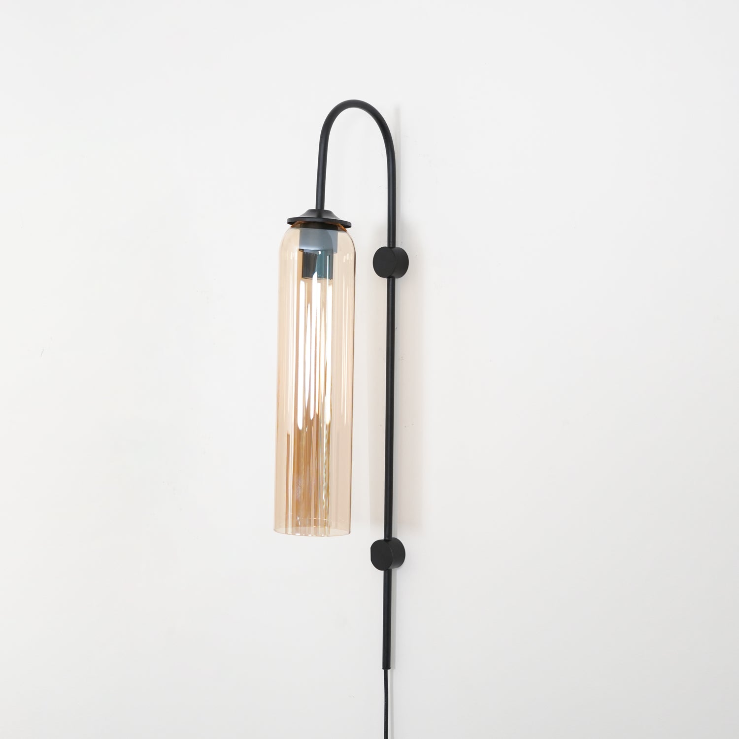 Conrad Modern Glass Plug-In Wall Lamp