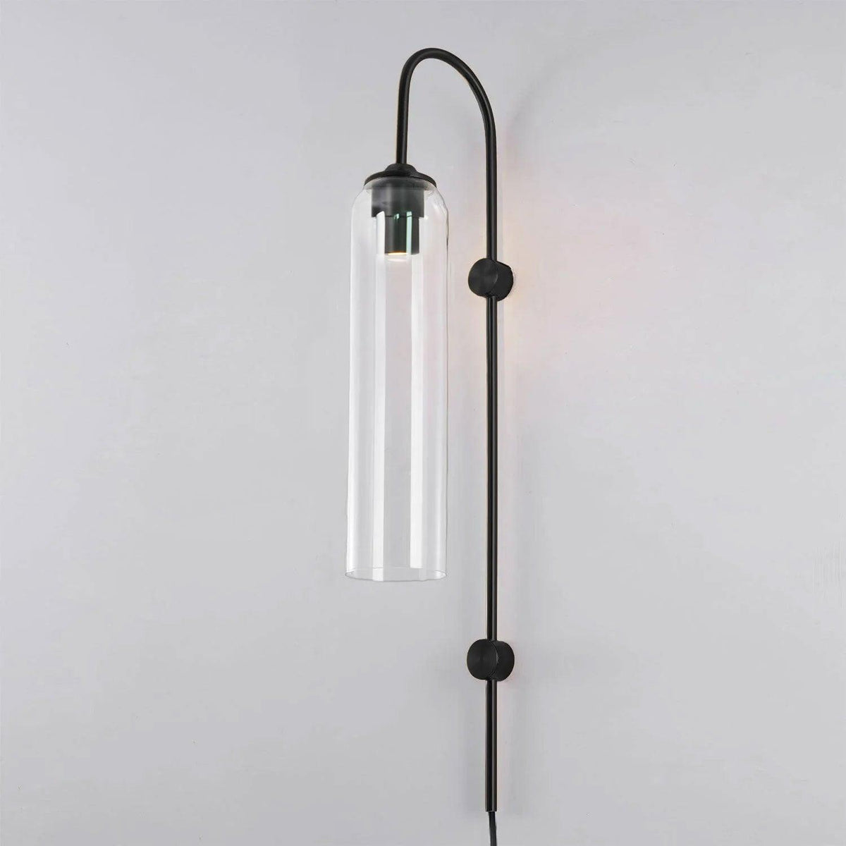 Conrad Modern Glass Plug-In Wall Lamp