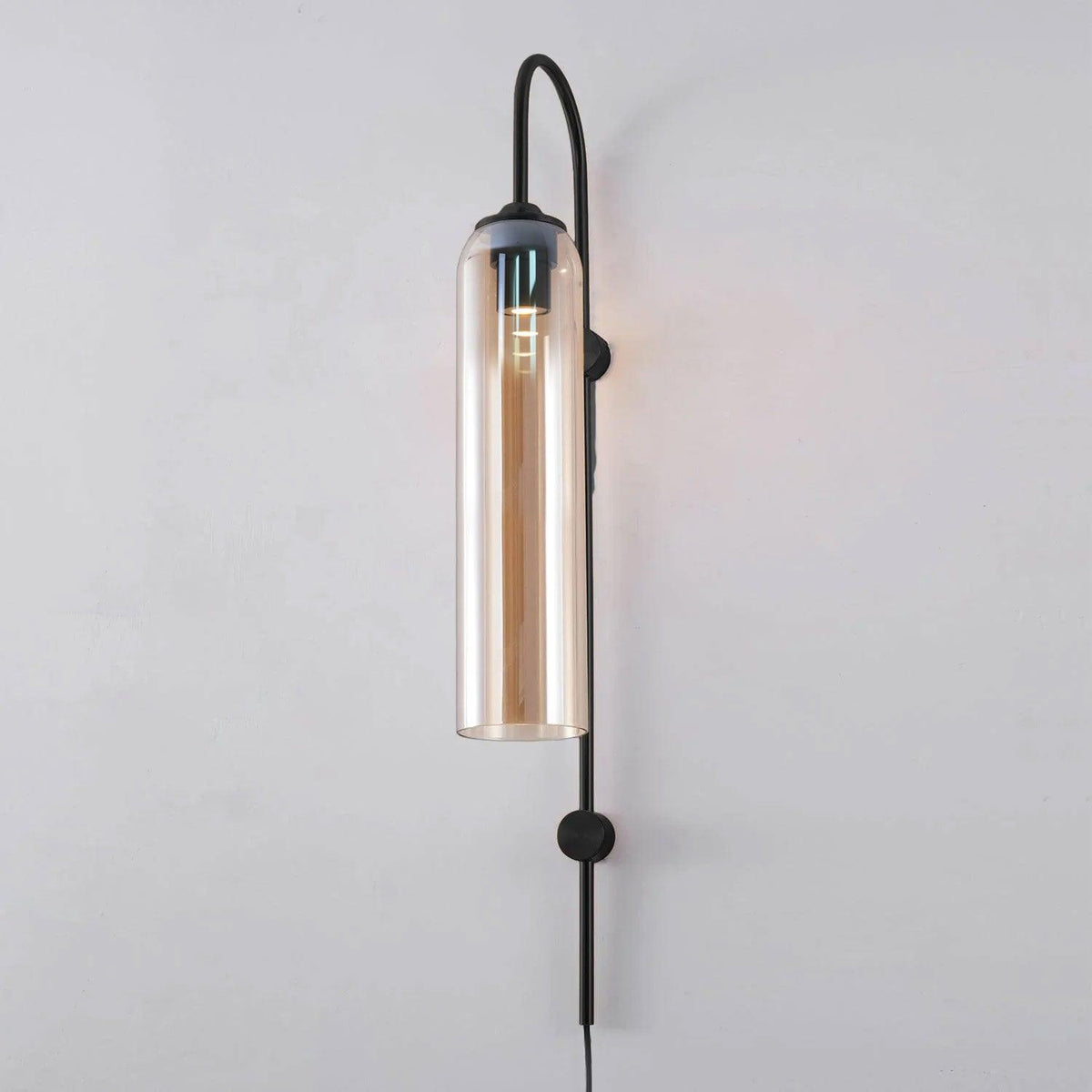 Conrad Modern Glass Plug-In Wall Lamp