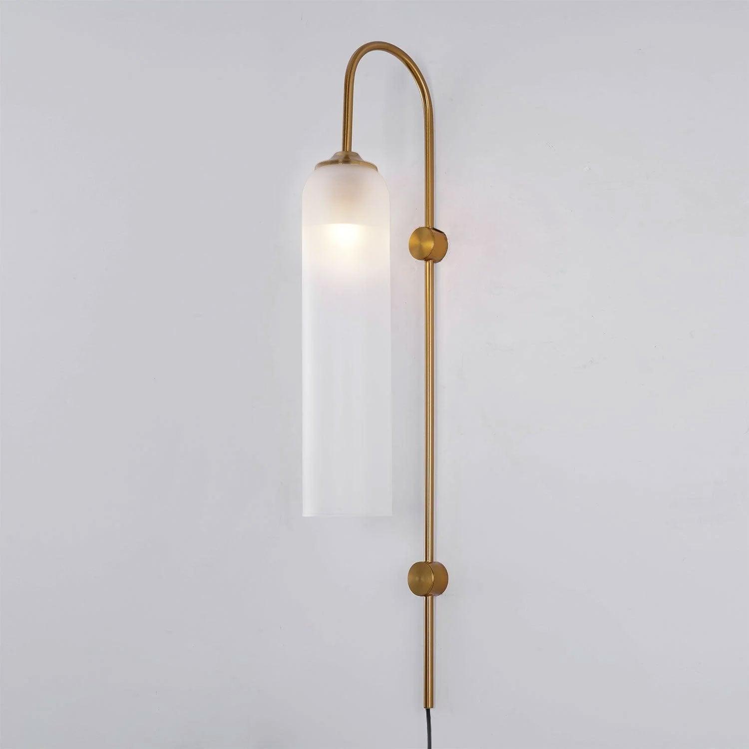 Conrad Modern Glass Plug-In Wall Lamp