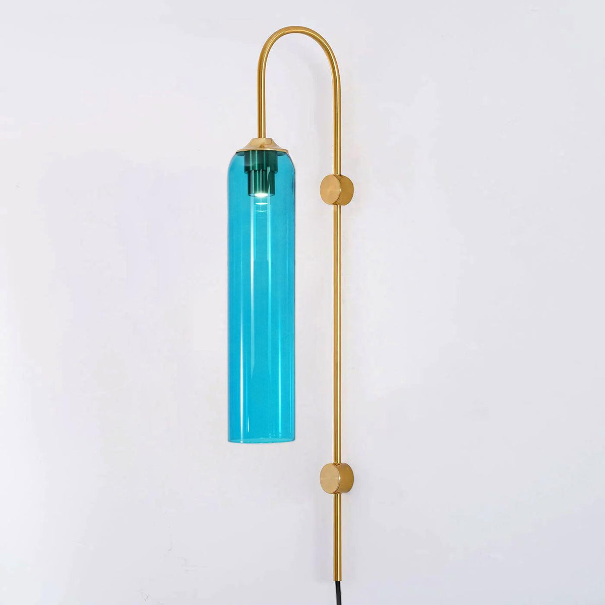Conrad Modern Glass Plug-In Wall Lamp