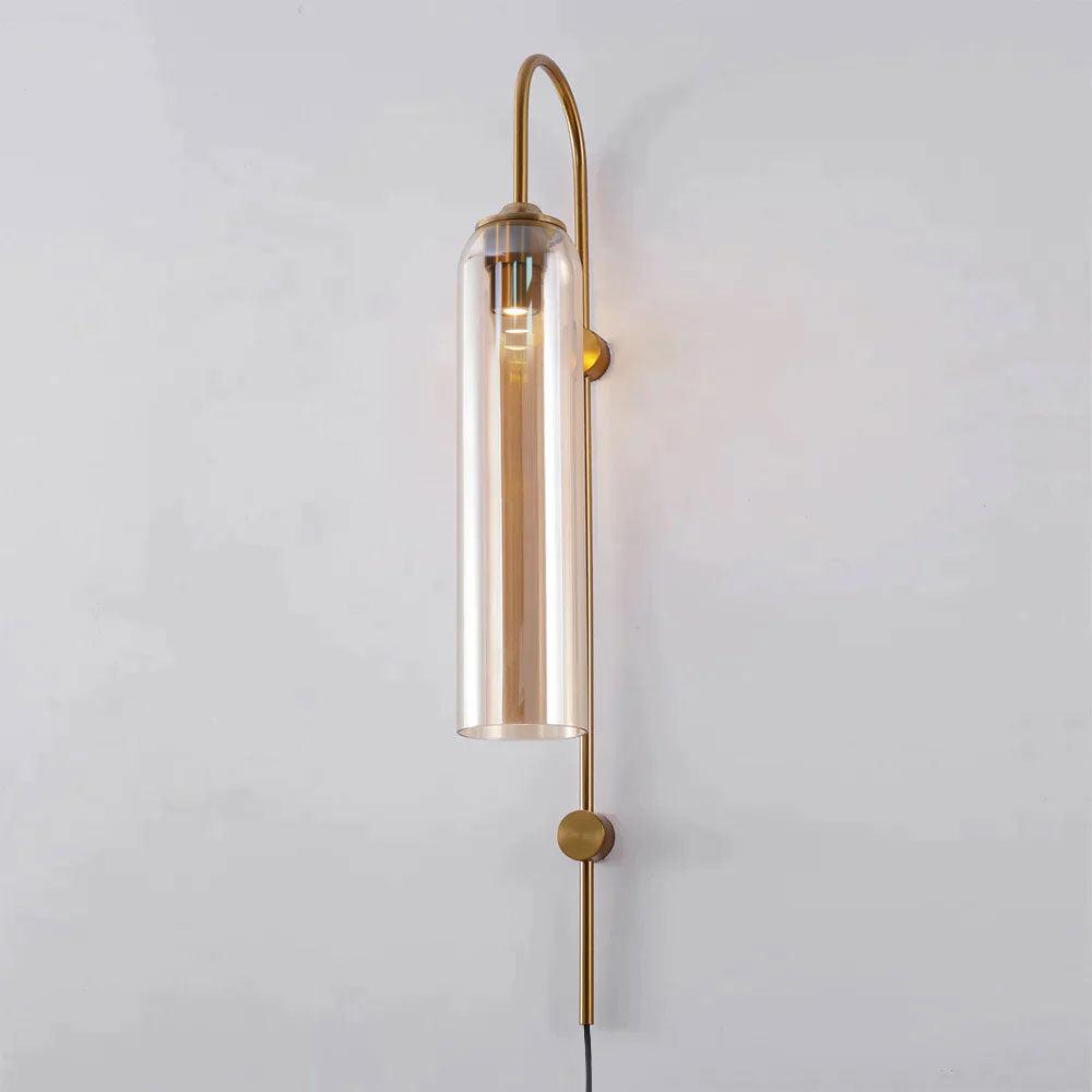 Conrad Modern Glass Plug-In Wall Lamp