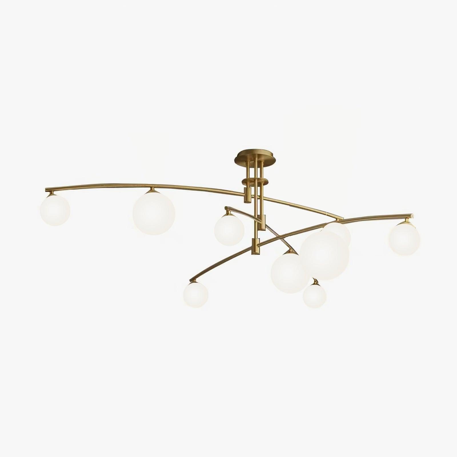 Dluxen Chandelier Long Arm Modern 6-Light