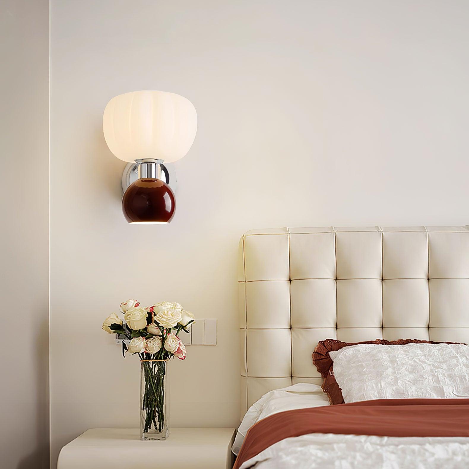 Jorvin Nordic Art Cream Plastic Sconce Wall lamp