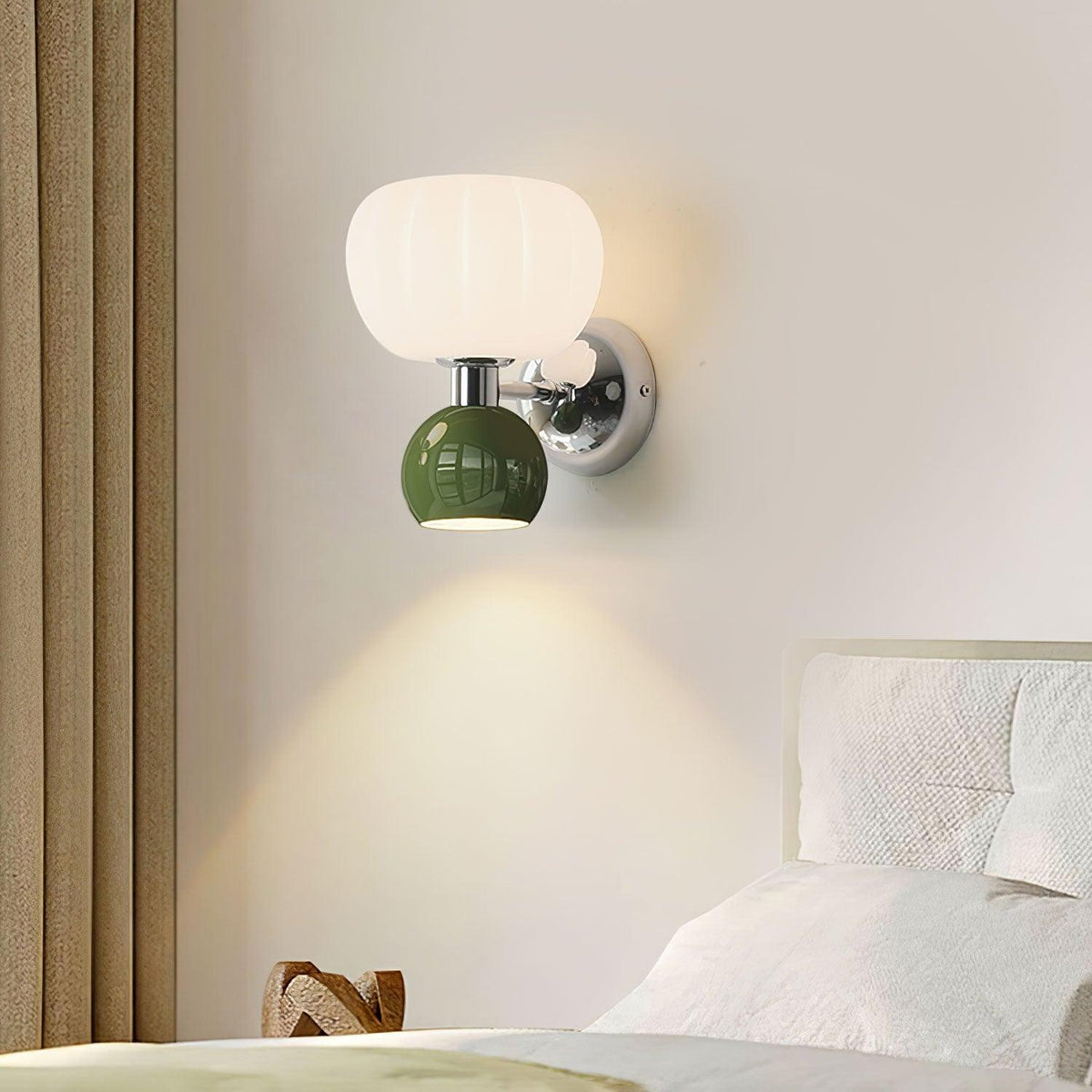 Jorvin Nordic Art Cream Plastic Sconce Wall lamp