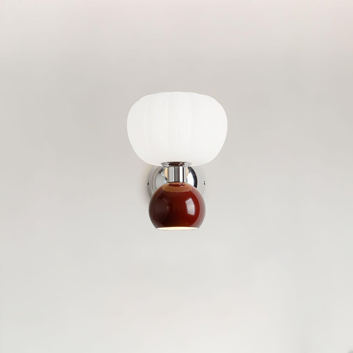 Jorvin Nordic Art Cream Plastic Sconce Wall lamp