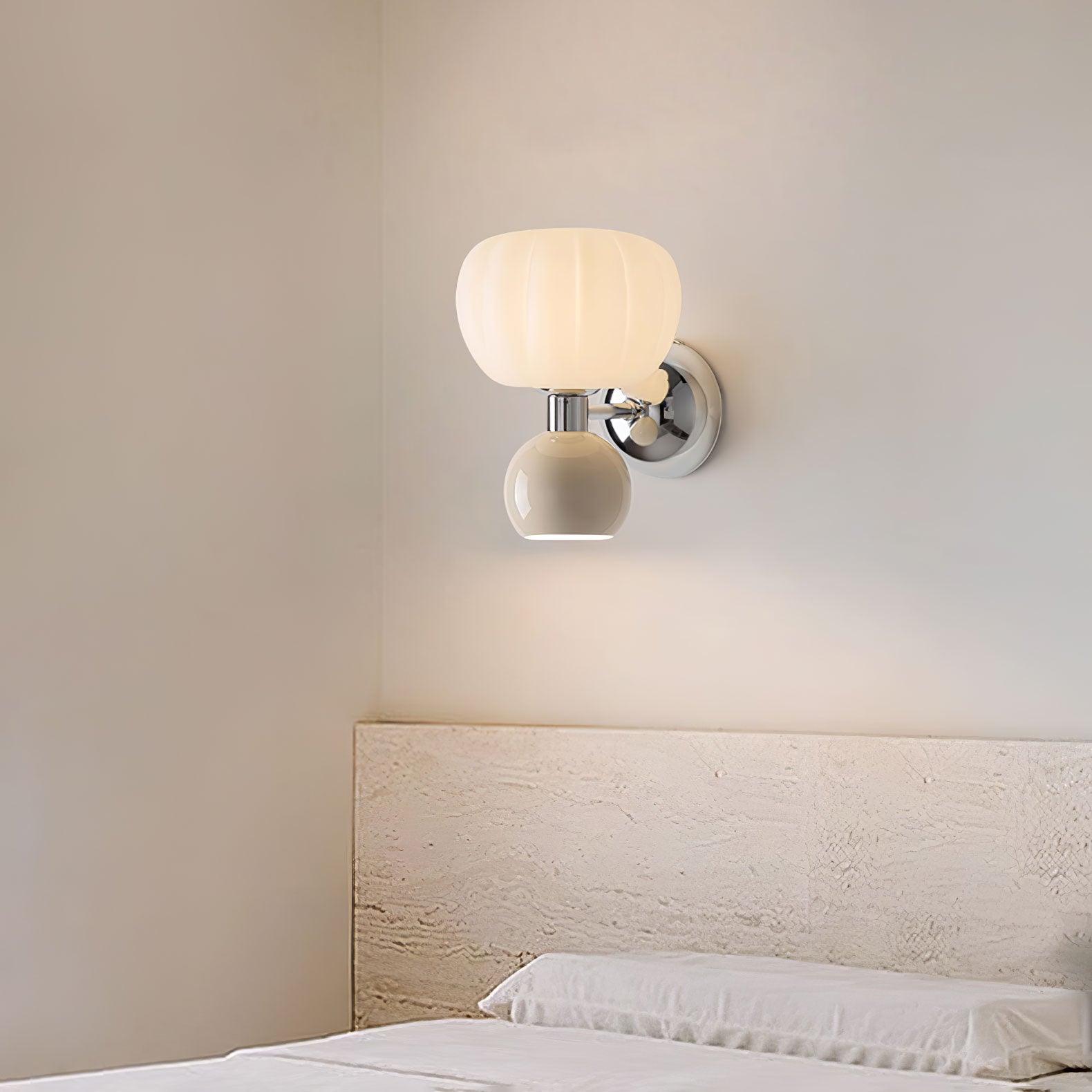 Jorvin Nordic Art Cream Plastic Sconce Wall lamp