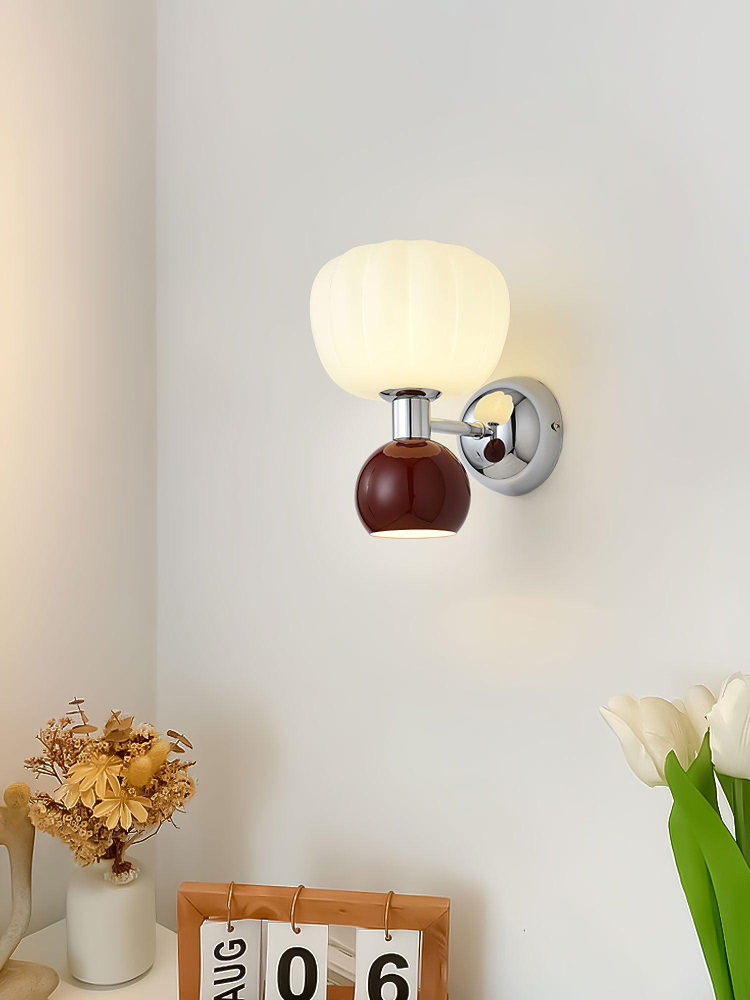 Jorvin Nordic Art Cream Plastic Sconce Wall lamp
