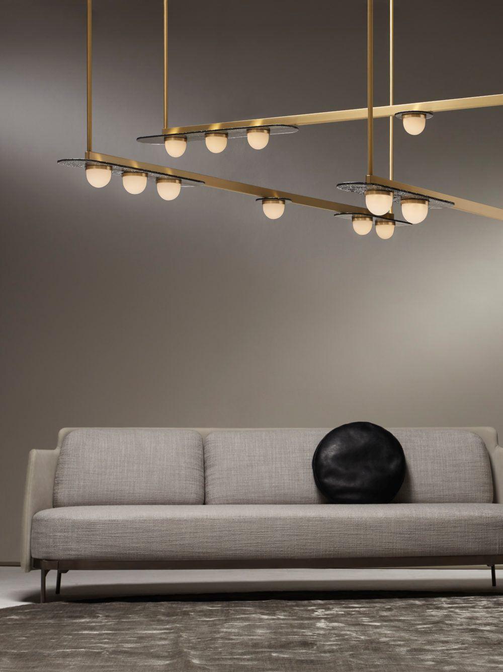 Solerelle Chandelier LED Linear Gold Frame