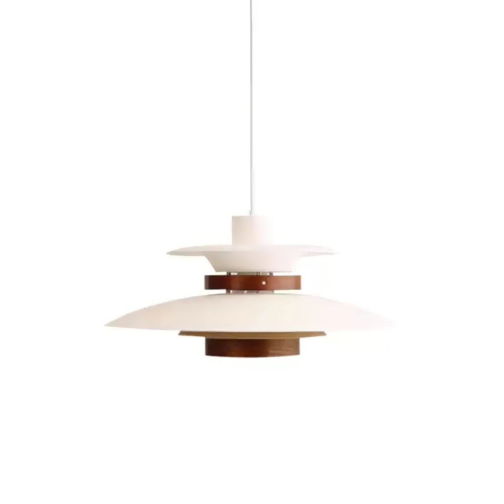 Xyla Pendant Lamp Wood Layered Shade Nordic Dining