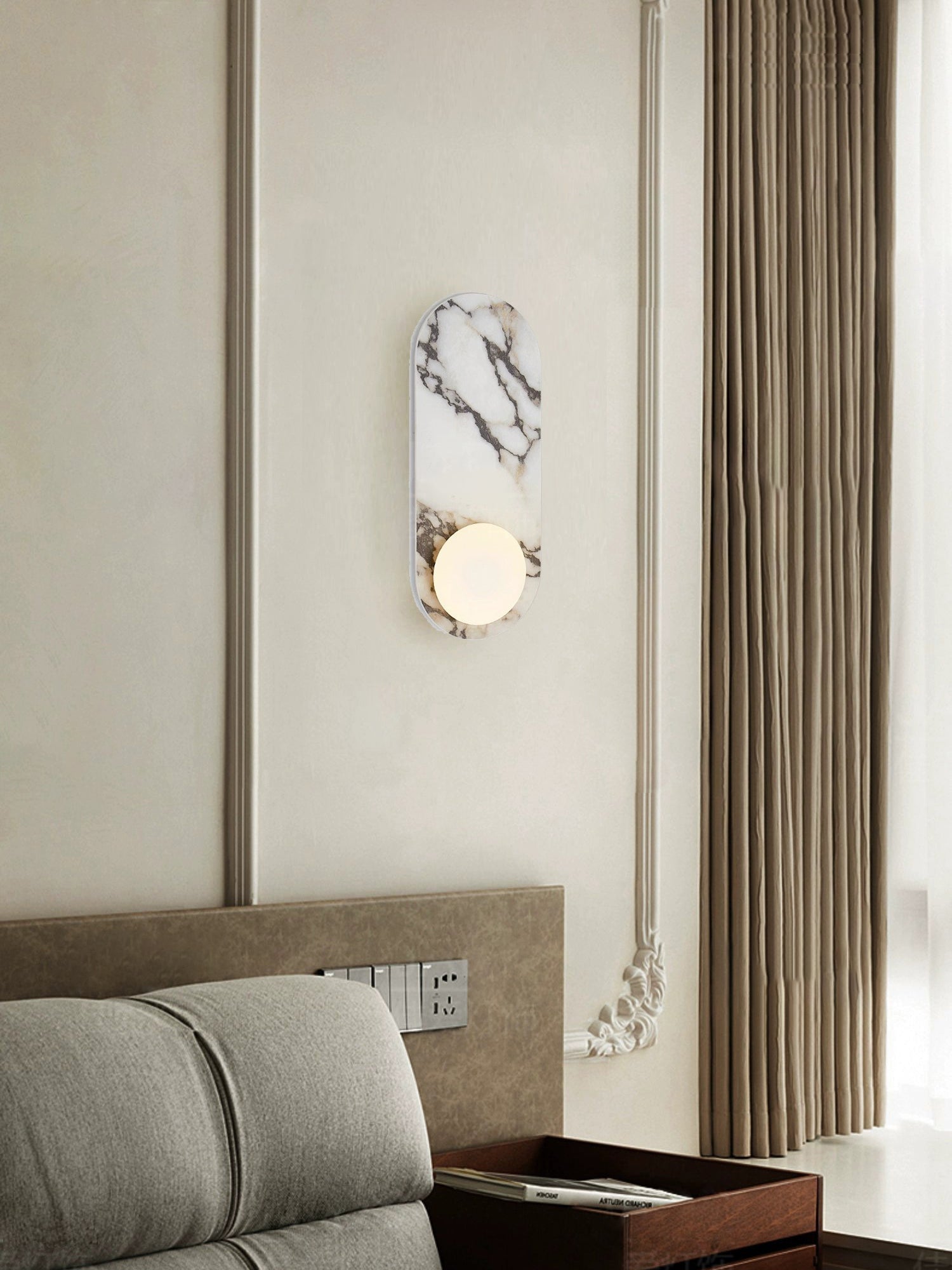 Gideon Scandinavian Marble Wall Light