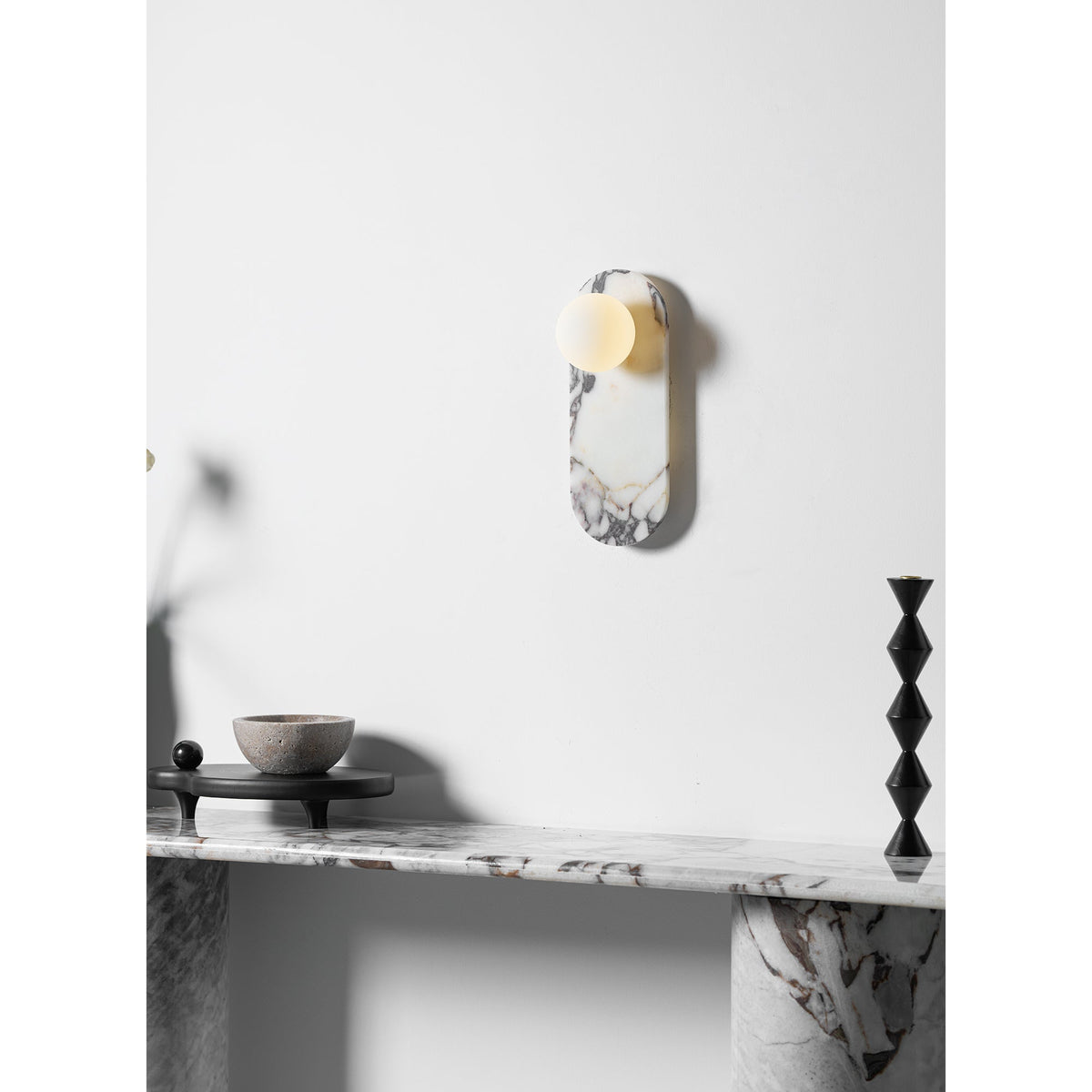 Covelyra Modern Minimalist Marble Glass Wall Lamp