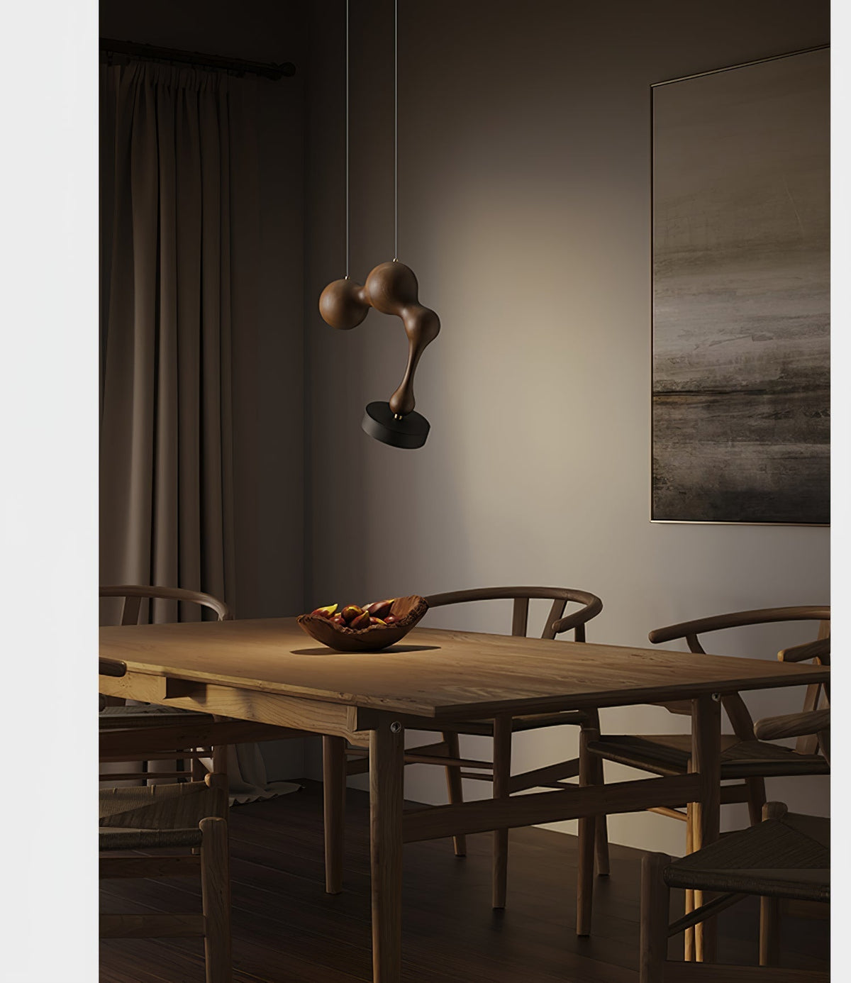 Drovia Rustic Wooden Pendant Light