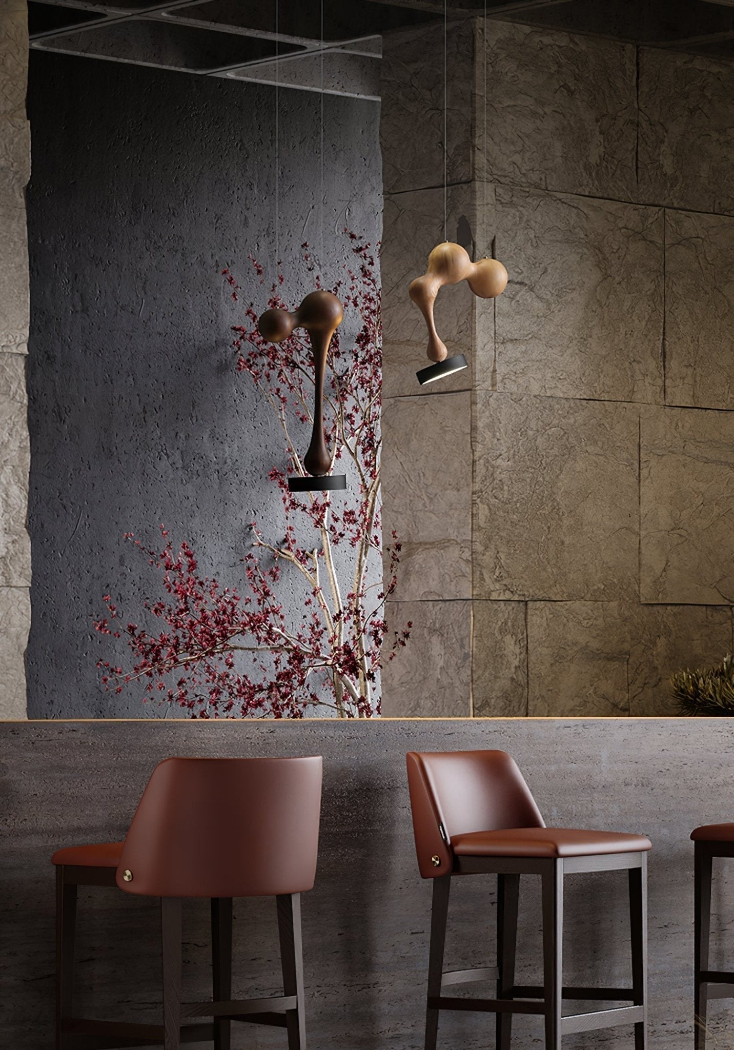 Drovia Rustic Wooden Pendant Light