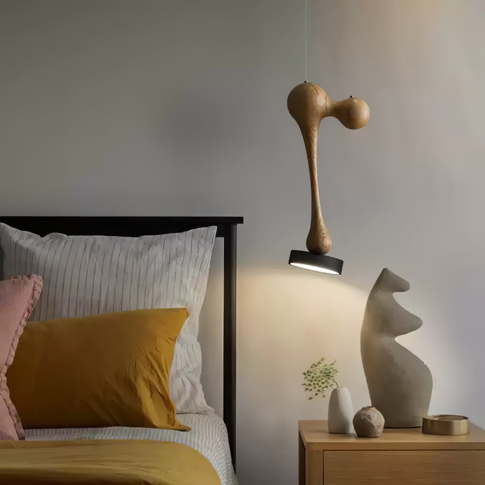 Drovia Rustic Wooden Pendant Light
