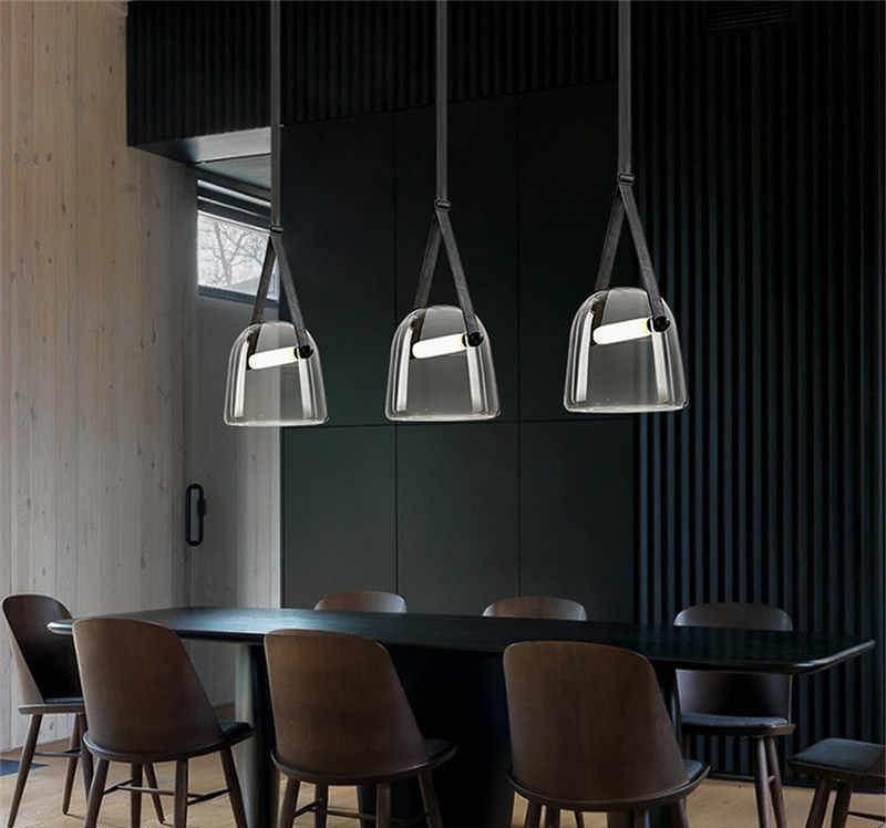 Averisce Leather Industrial Pendant Light