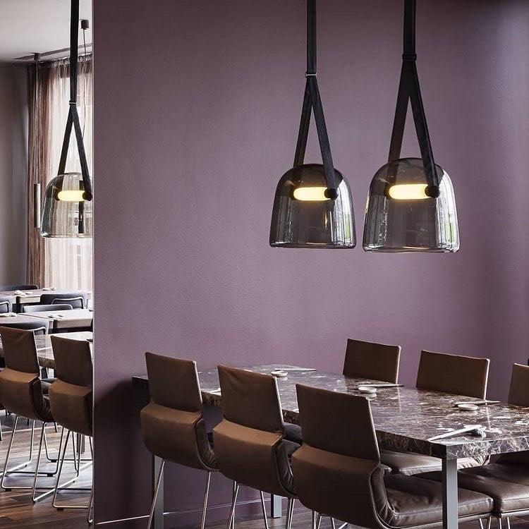 Averisce Leather Industrial Pendant Light