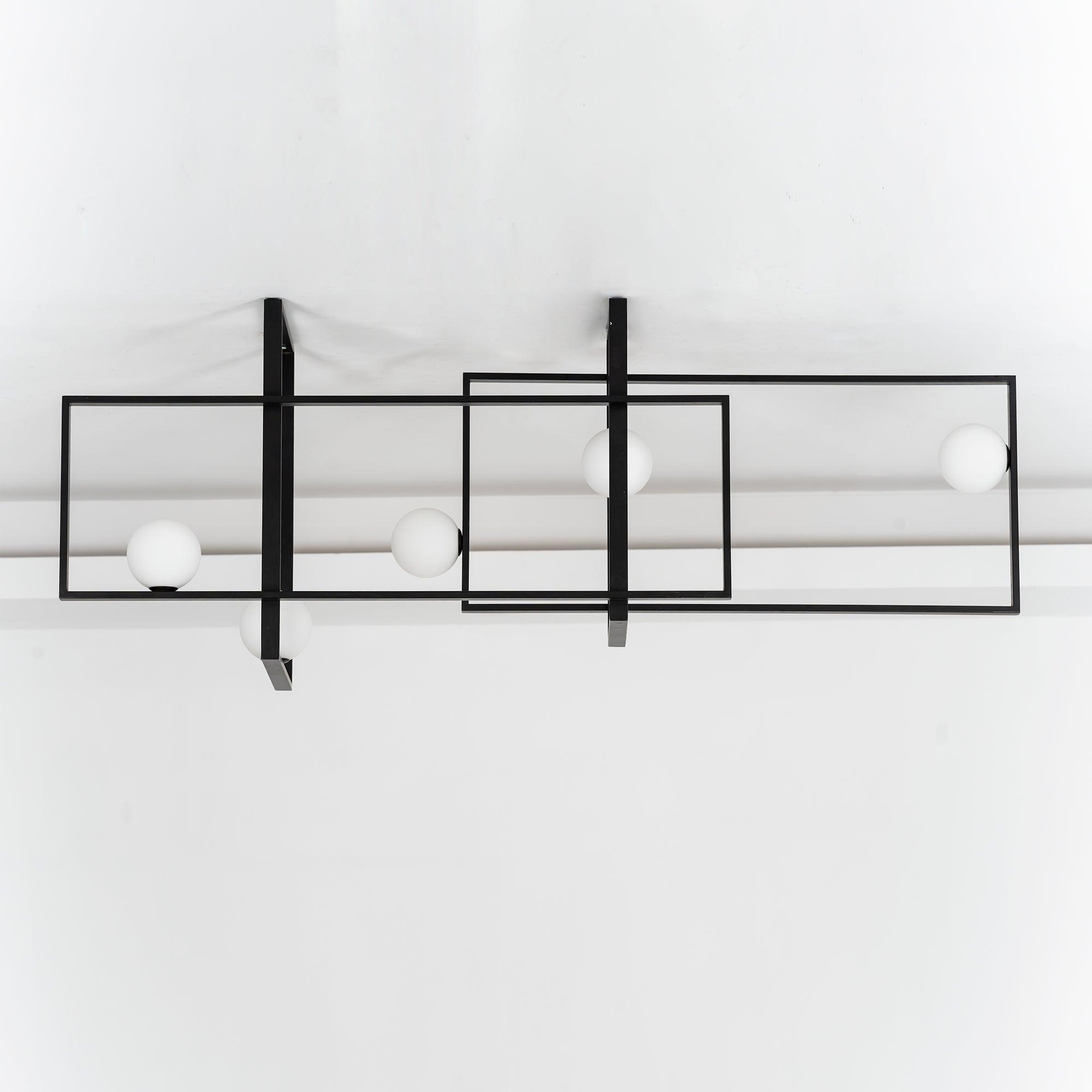 Veliiel Chandelier Mondrian Glass Brass Geometric Modern