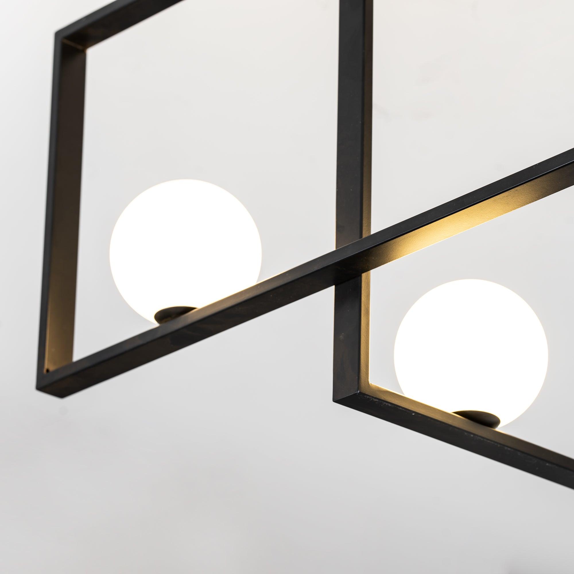 Veliiel Chandelier Mondrian Glass Brass Geometric Modern
