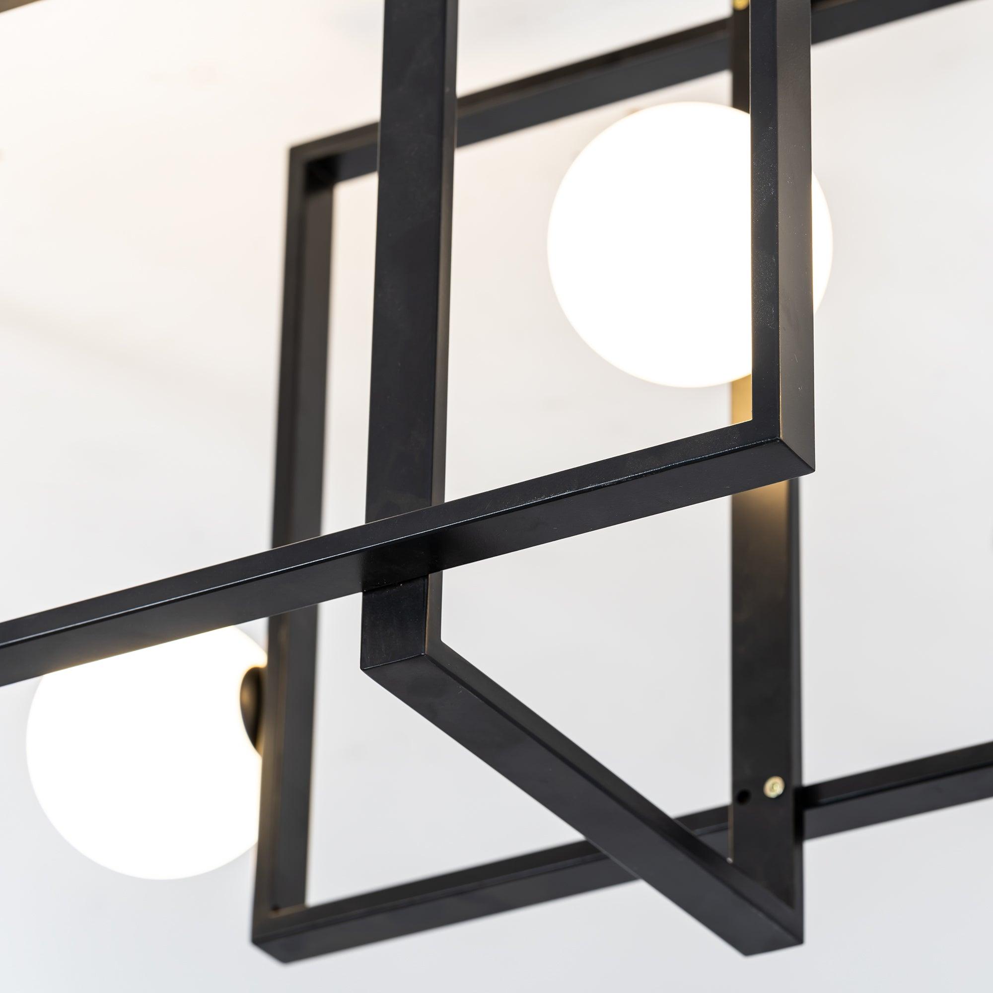 Veliiel Chandelier Mondrian Glass Brass Geometric Modern