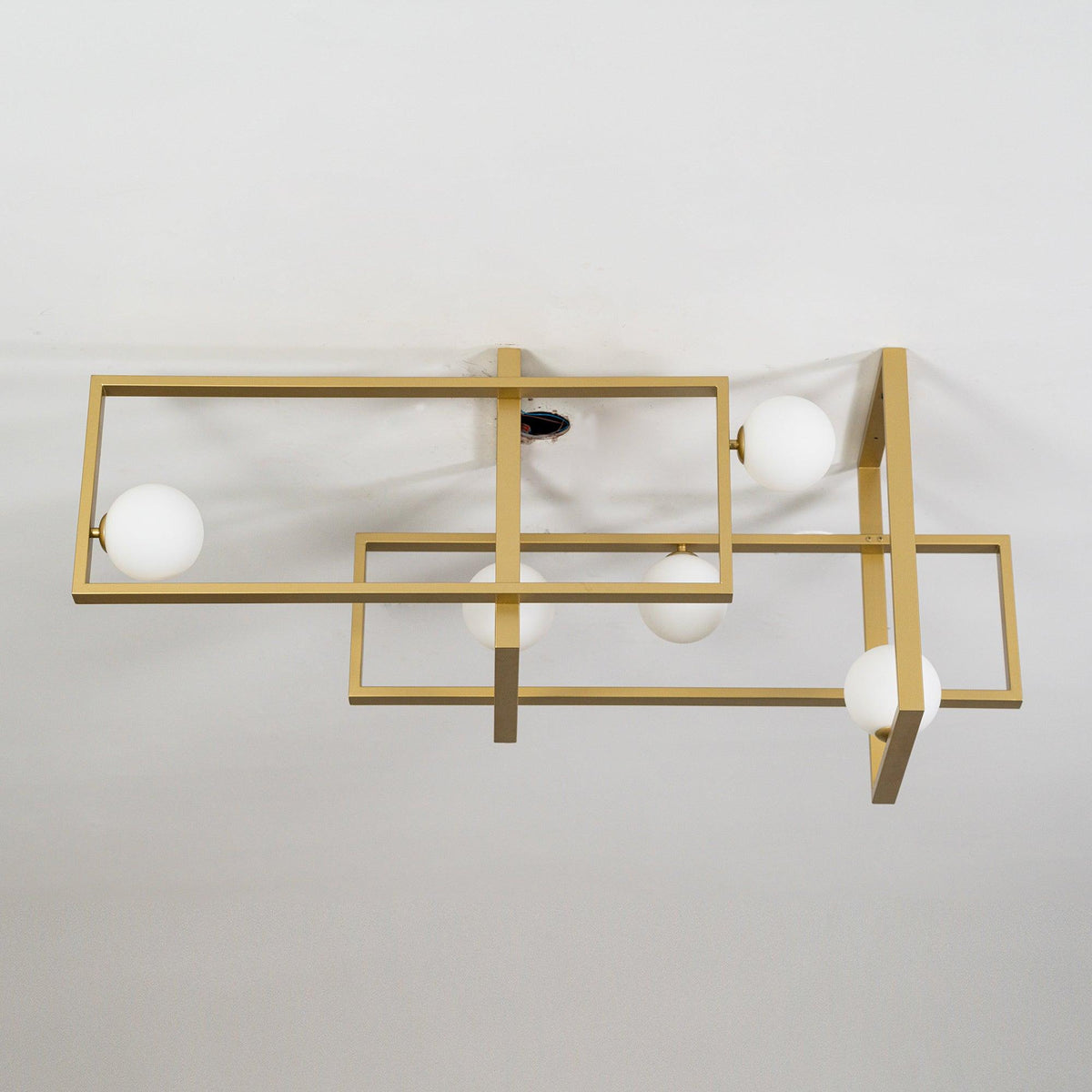 Veliiel Chandelier Mondrian Glass Brass Geometric Modern