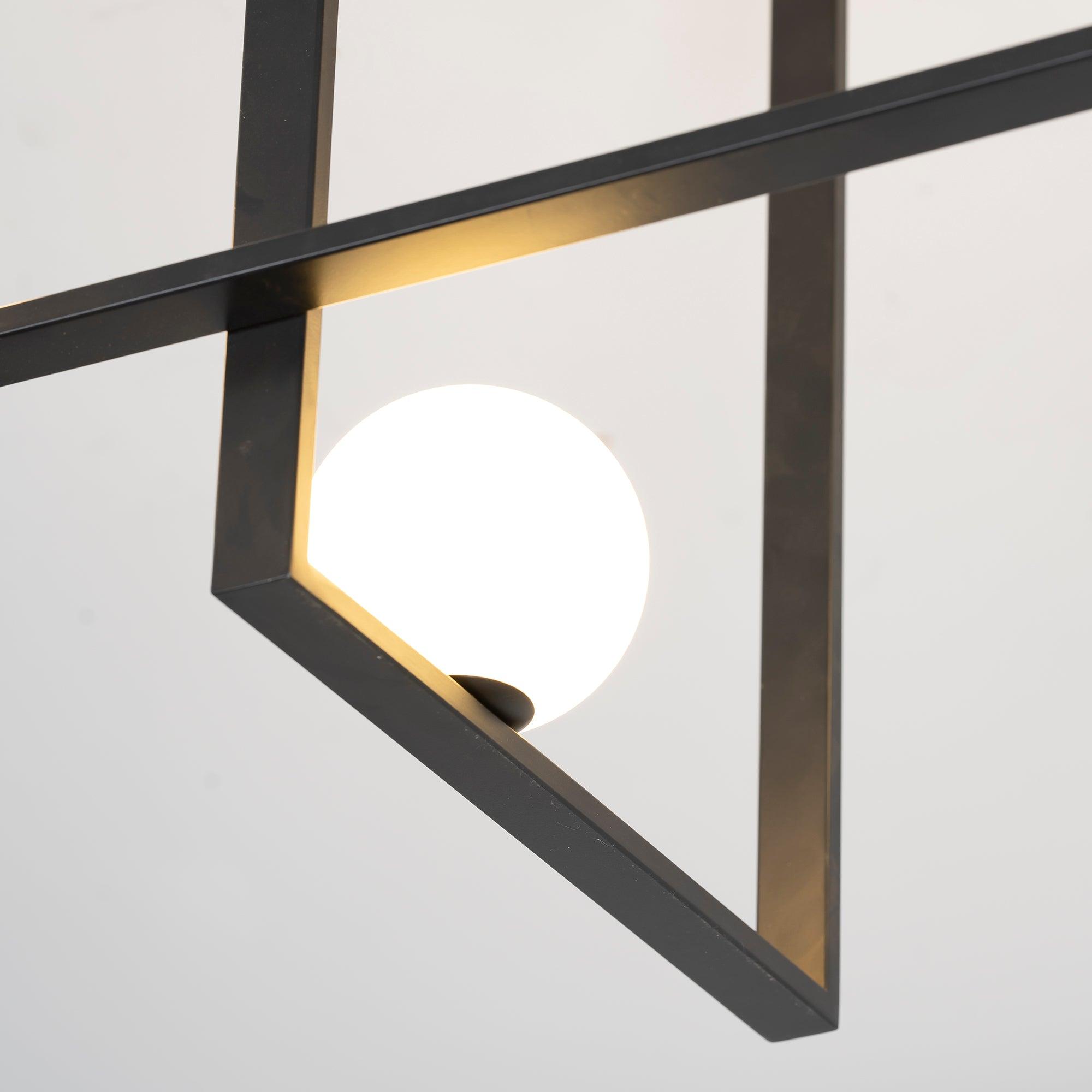 Veliiel Chandelier Mondrian Glass Brass Geometric Modern