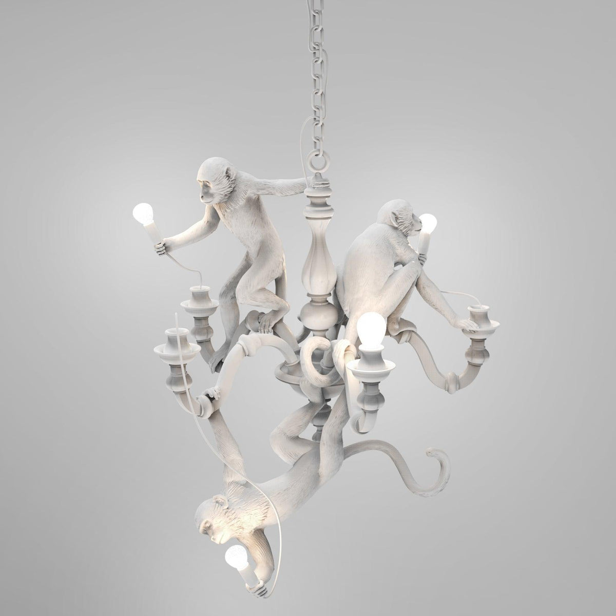 Tixor Chandelier Monkey Black Playful Sculpture