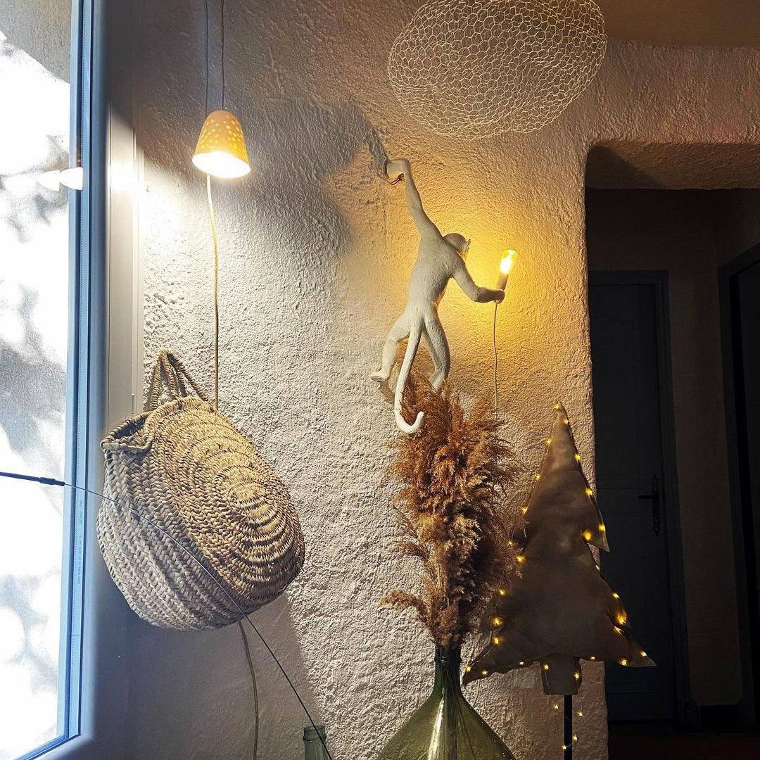 Bnx Art Unique Monkey Resin Wall Lamp
