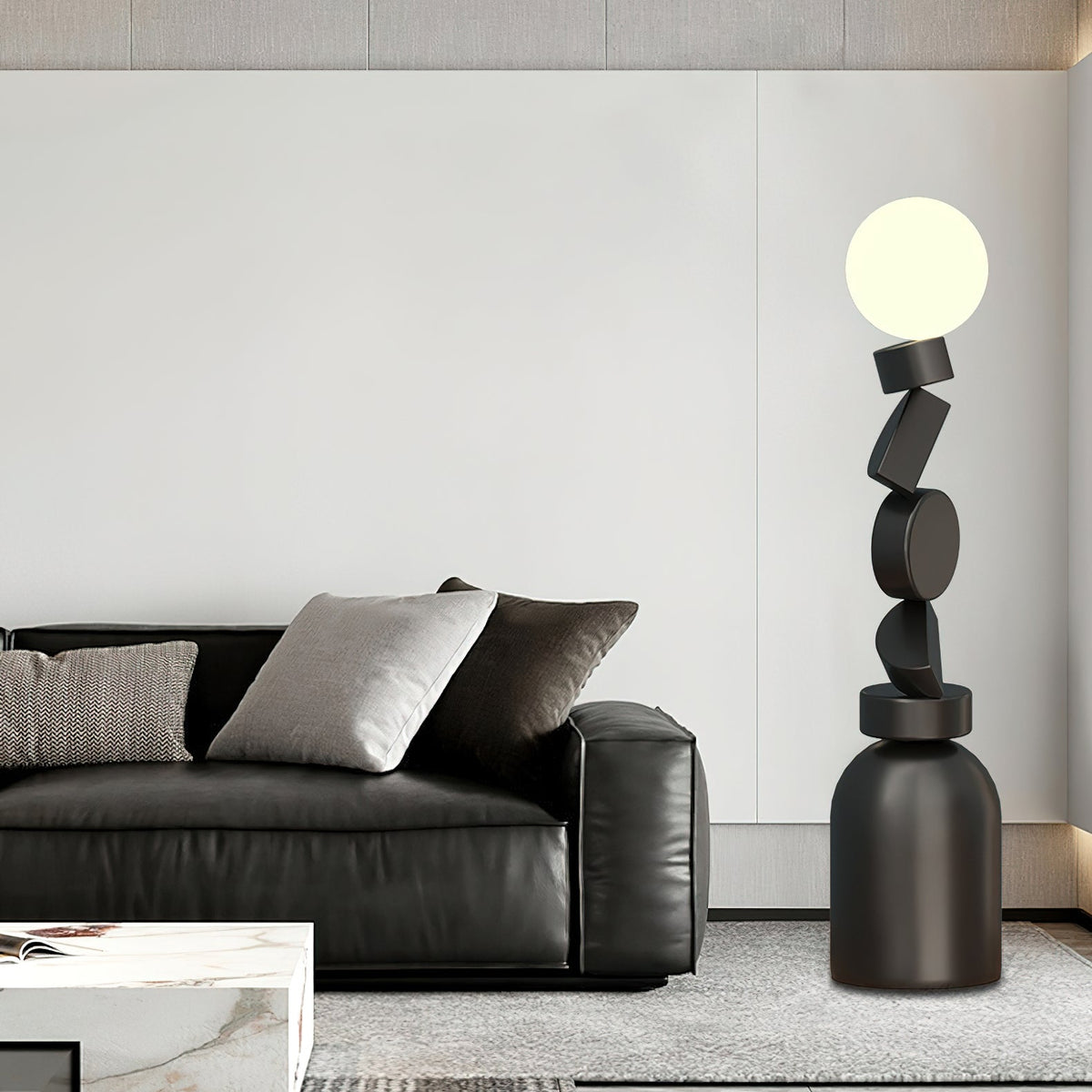 Calisine Floor Lamp Monolith Cube Black Base